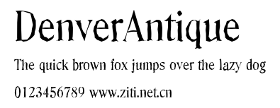 DenverAntique.ttf字體轉換器圖片