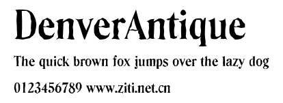 DenverAntique.ttf字體轉換器圖片