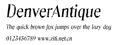 DenverAntique.ttf字體轉換器圖片
