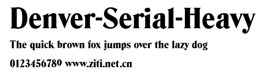 Denver-Serial-Heavy.ttf字體轉換器圖片