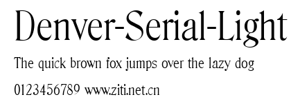 Denver-Serial-Light.ttf字體轉換器圖片