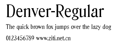 Denver-Regular.ttf字體轉換器圖片