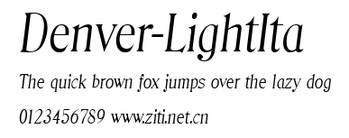 Denver-LightIta.ttf字體轉換器圖片