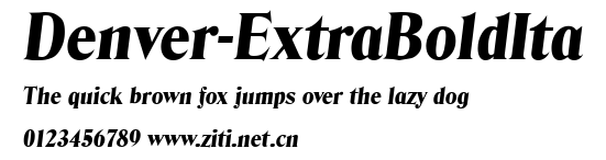 Denver-ExtraBoldIta.ttf字體轉換器圖片