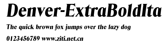 Denver-ExtraBoldIta.otf字體轉換器圖片