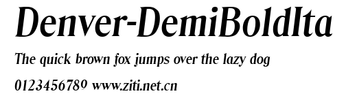 Denver-DemiBoldIta.ttf字體轉換器圖片