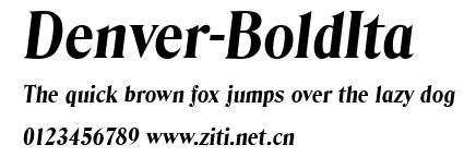 Denver-BoldIta.ttf字體轉換器圖片