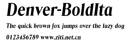 Denver-BoldIta.otf字體轉換器圖片
