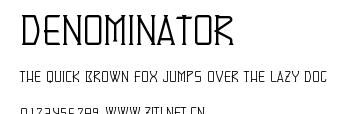Denominator.ttf字體轉換器圖片