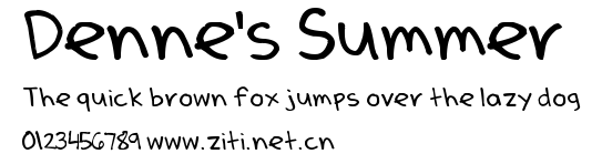 Denne's Summer.ttf字體轉換器圖片