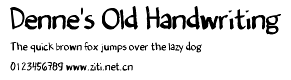 Denne's Old Handwriting.ttf字體轉換器圖片