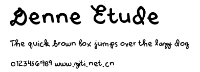 Denne Etude.ttf字體轉換器圖片