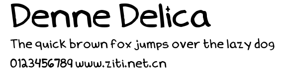 Denne Delica.ttf字體轉換器圖片