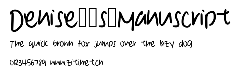 Denise__s_Manuscript.ttf字體轉換器圖片