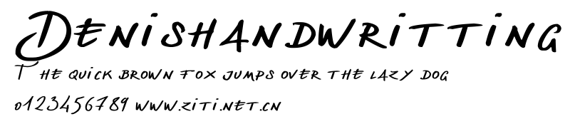 Denishandwritting.ttf字體轉換器圖片