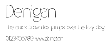 Denigan.ttf字體轉換器圖片
