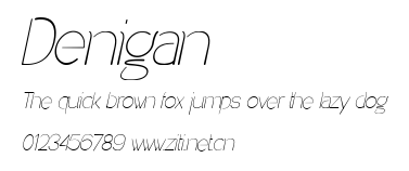 Denigan.ttf字體轉換器圖片