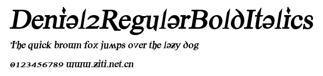 Denial2RegularBoldItalics.ttf字體轉換器圖片