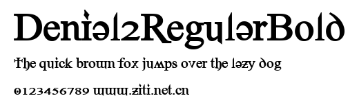Denial2RegularBold.ttf字體轉換器圖片