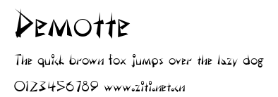Demotte.ttf字體轉換器圖片