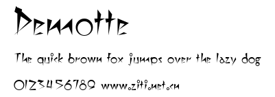 Demotte.ttf字體轉換器圖片