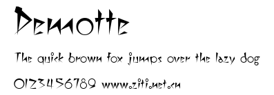 Demotte.ttf字體轉換器圖片