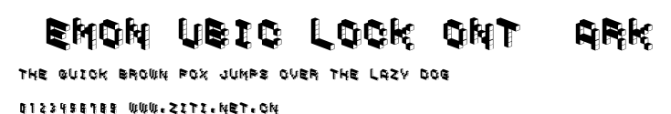 DemonCubicBlockFont Dark.ttf字體轉換器圖片