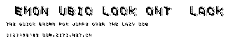 DemonCubicBlockFont Black.ttf字體轉換器圖片