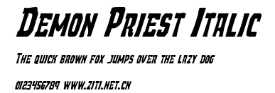 Demon Priest Italic.ttf字體轉換器圖片