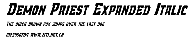 Demon Priest Expanded Italic.ttf字體轉換器圖片