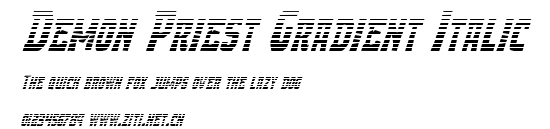 Demon Priest Gradient Italic.ttf字體轉換器圖片