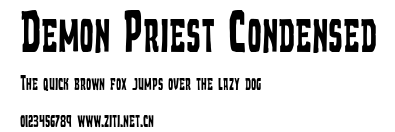 Demon Priest Condensed.ttf字體轉換器圖片