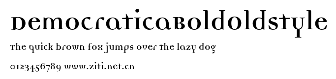 DemocraticaBoldOldstyle.otf字體轉換器圖片