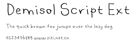 Demisol Script Ext.otf字體轉換器圖片
