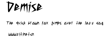 Demise.ttf字體轉換器圖片