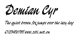 Demian Cyr.ttf字體轉換器圖片
