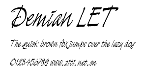 Demian LET.ttf字體轉換器圖片