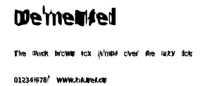 Demented.ttf字體轉換器圖片