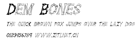 Dem Bones.ttf字體轉換器圖片