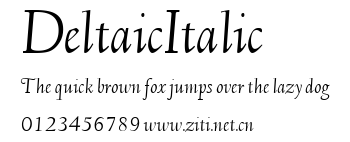 DeltaicItalic.ttf字體轉換器圖片