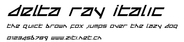 Delta Ray Italic.ttf字體轉換器圖片