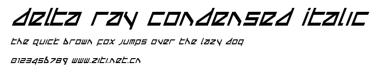 Delta Ray Condensed Italic.ttf字體轉換器圖片
