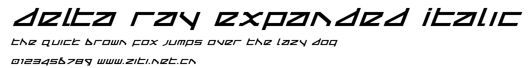 Delta Ray Expanded Italic.ttf字體轉換器圖片