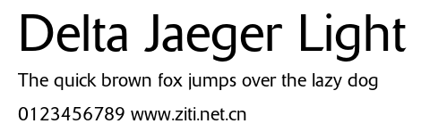 Delta Jaeger Light.otf字體轉換器圖片