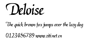 Deloise.ttf字體轉換器圖片