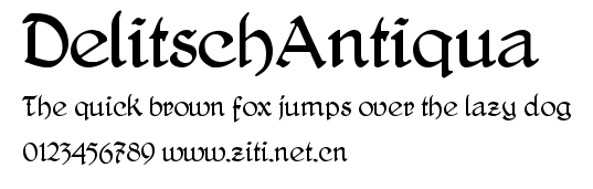 DelitschAntiqua.ttf字體轉換器圖片