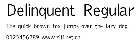 Delinquent Regular.ttf字體轉換器圖片