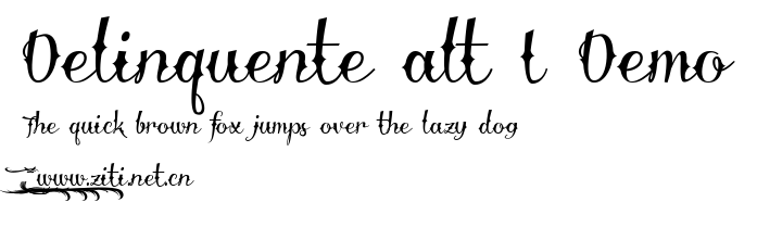 Delinquente alt I Demo.ttf字體轉換器圖片