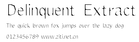 Delinquent Extract.ttf字體轉換器圖片