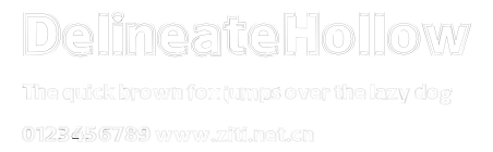 DelineateHollow.ttf字體轉換器圖片